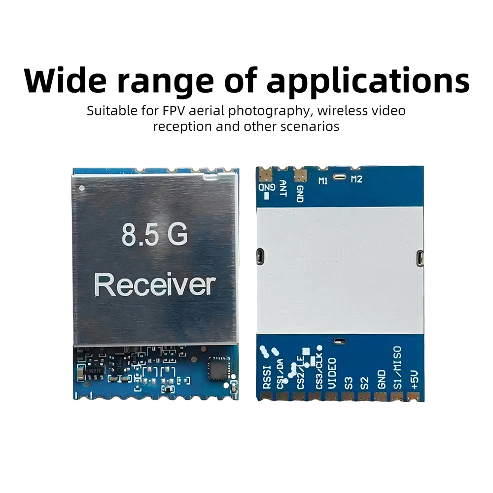 RX8500PRO SPI Drahtloses FPV-Empfängermodul 8.5G Hochempfindliche Analoge Videoübertragung 6110-8490MHz für Drohnenrennen – Detail 15