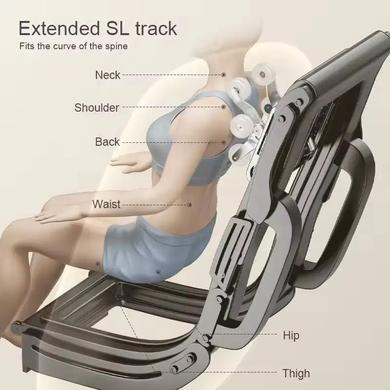 Luxury Zero Gravity Massage Chair Full Body 3D Deep Tissue Airbag Compression Synthetic Leather Metal Frame For Salon Home Use