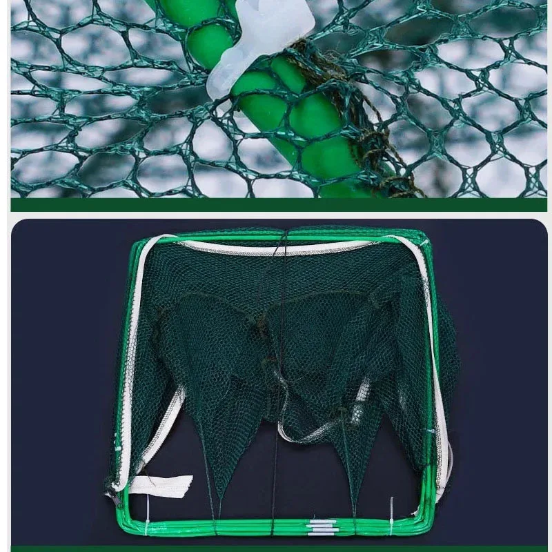 6 Holes Mesh for Fishing Net/Tackle/Cage Folding Crayfish Catcher Casting/Fish Network Crab/Crayfish/Shrimp/Smelt/Eels Traps