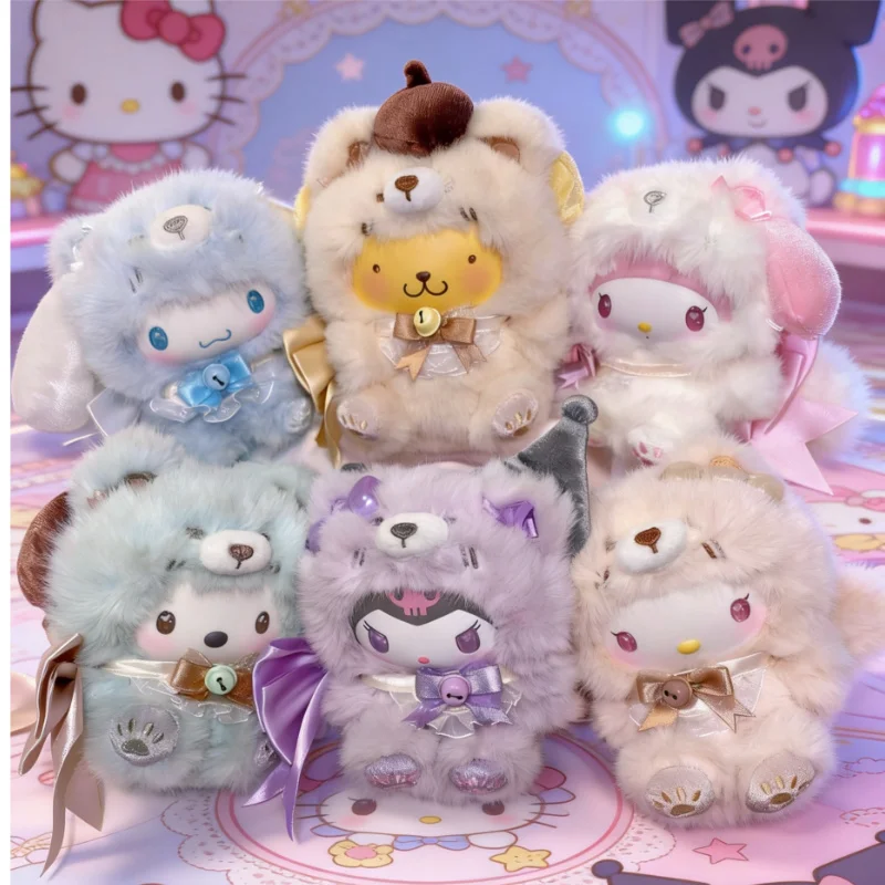 

Плюшевая игрушка-сюрприз Hello Kitty Sanrio Kuromi из серии Fox Island, милый мультяшный кулон Hello Kitty, украшение для сумки для девочек, игрушка-подарок