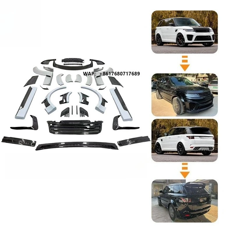 High Quality MSY Style Body Kit for  Range Rover Sport 2018-2022 Front Bumper Side Skirts Fender Vents Main Grill Wing