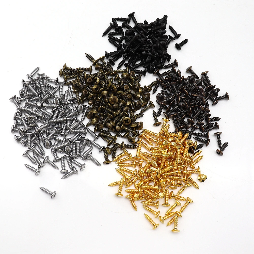 50pcs Guitar Pickguard Backplate Jack Plate Screws Guitar Mounting Screw 3×12mm