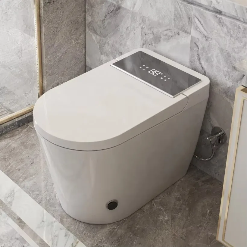 Hot Selling  Smart Auto Bidet Toilet with Heated Seat & Dual Flush Elongated Night Light P-Trap S-Trap Drainage Patterns