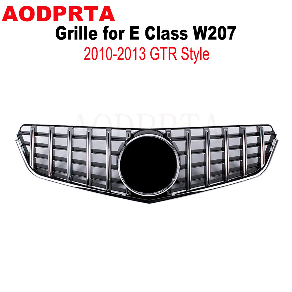 2010 2011 2012 2013 GTR GT Style Front Bumper Mesh Hood Grid for Mercedes E Class W207 Coupe Convertible