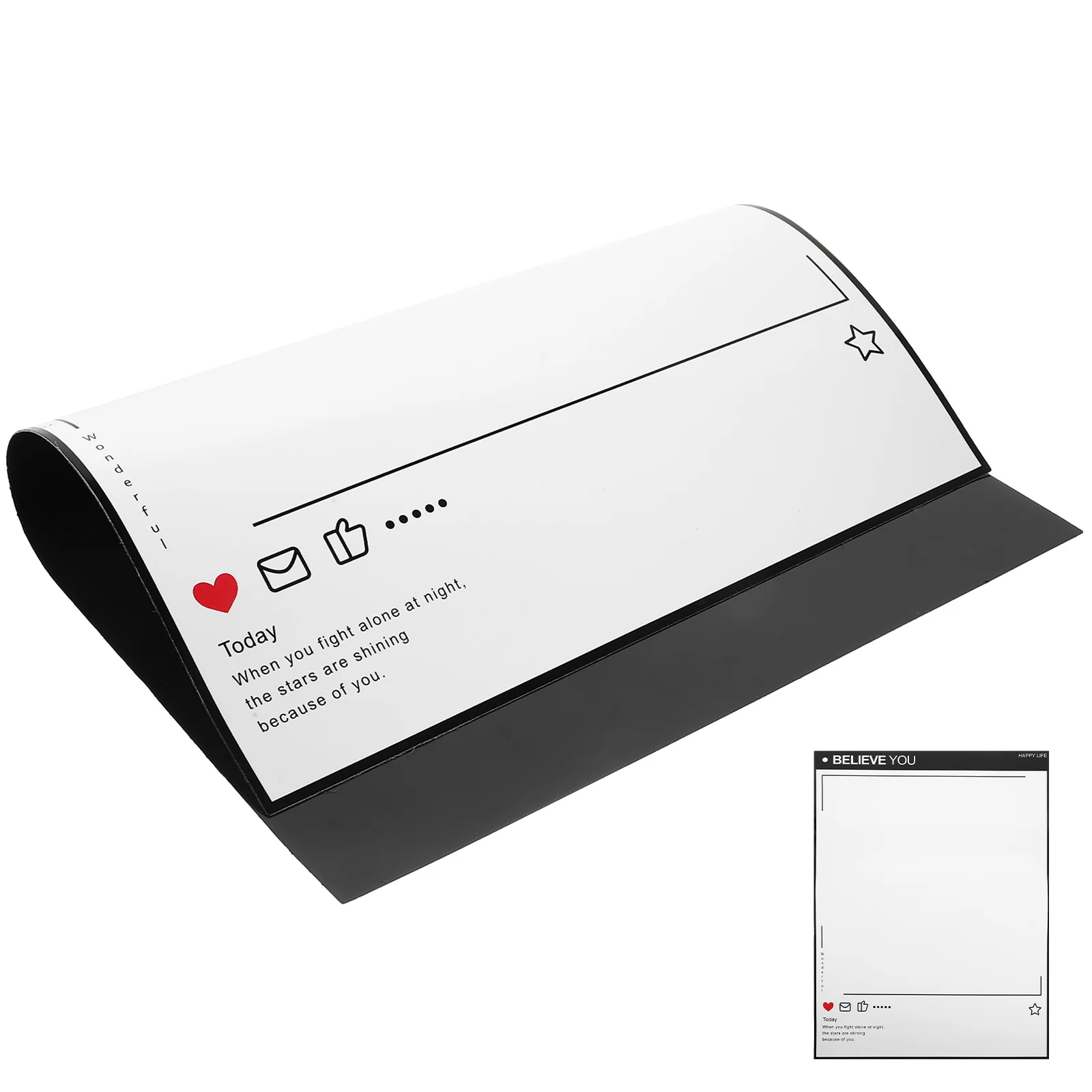 

1pc Magnetic Memo Planning Whiteboard Large Reusable Fridge Writing Board Kitchen Schedule Organizer Sticky Message Pad Dry