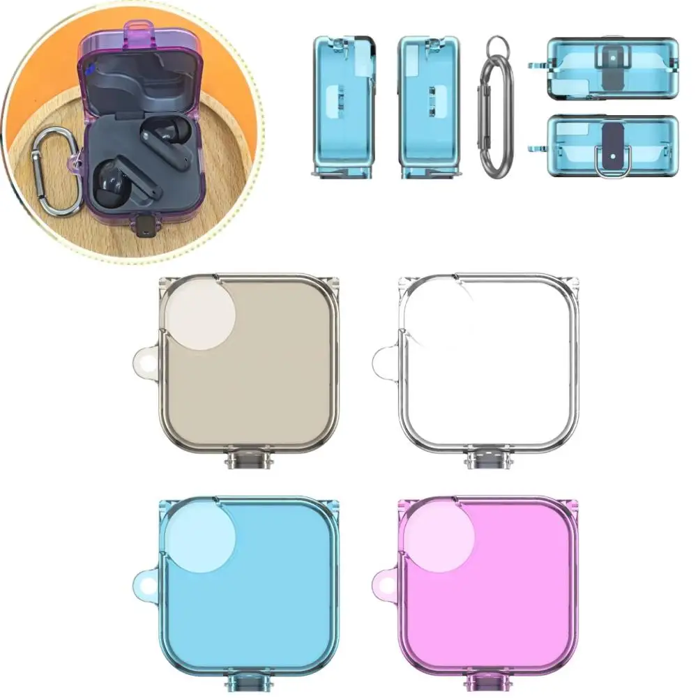 Transparent Case Cover For CMF Buds Pro 2 TPU Prtoective Cover With Lock Protective Earbuds Case for CMF Buds Pro 2 ﻿