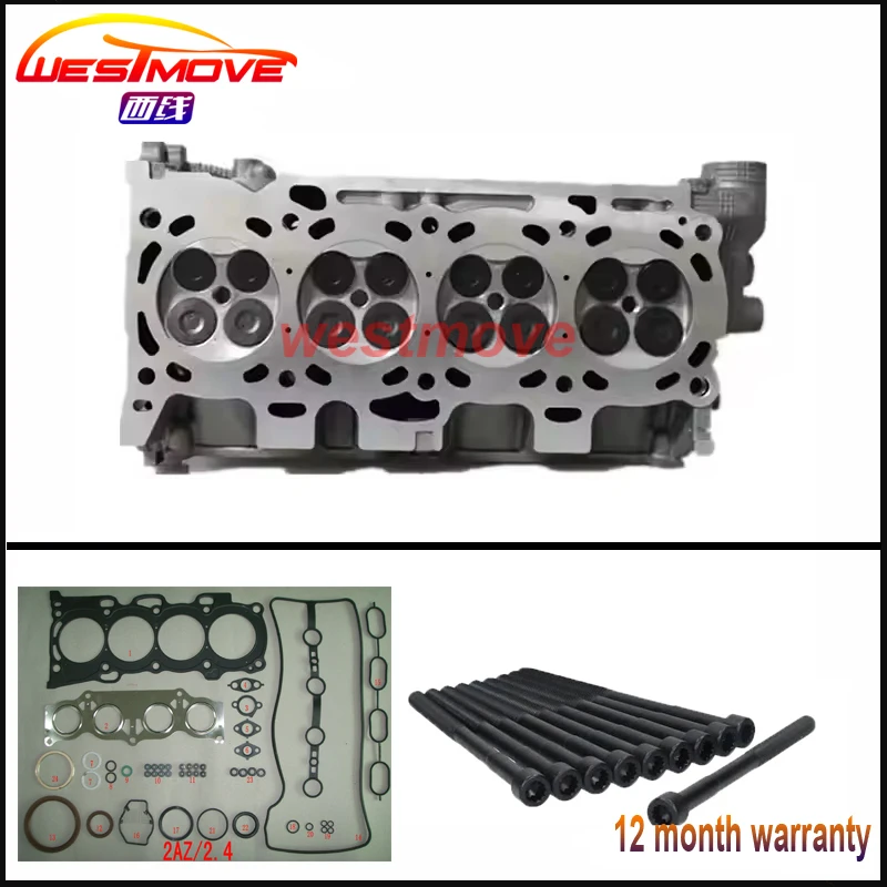 2AZ 2AZFE 2az-fe complete cylinder head assembly bolt gasket for TOYOTA CAMRY RAV4 SOLARA AVENSIS VERSO PREVIA ACR50 2.4L 16V