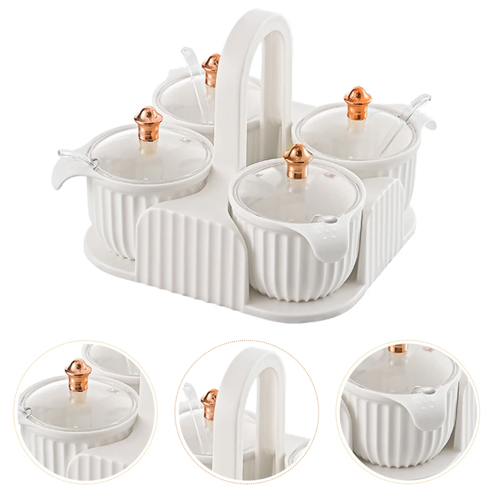 

1 set HIPS Material Spice Seasoning Box Set Portable Kitchen Salt Container Easy Clean Gift Idea for Home Bar Accessories