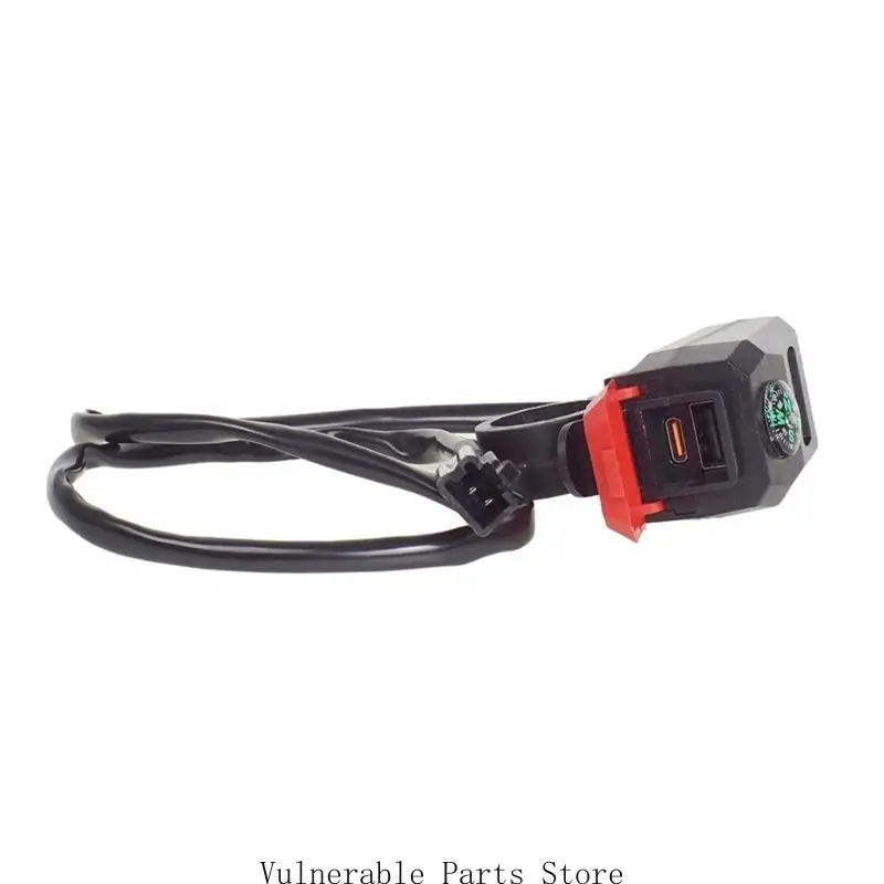 High Speed 5V3A Waterproof Motorcycle Phone Chargers Double USB Ports & Direction Included Double Usb Motorcycle Adapter for view 3