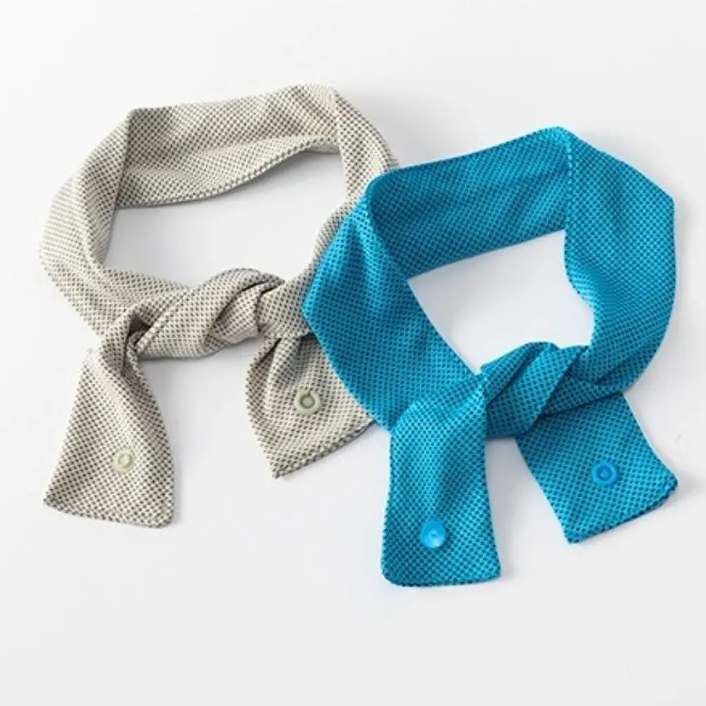 Breathable Multicolor Cooling Ice Scarf Quick Drying Summer Sports Headscarf Portable with Button Cooling Neck Wraps Cycling