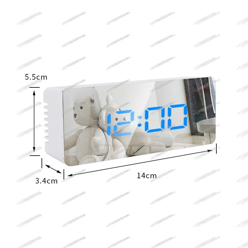 High Quality Modern LED Digital USB Charging Mirror Alarm Clock-YBJ