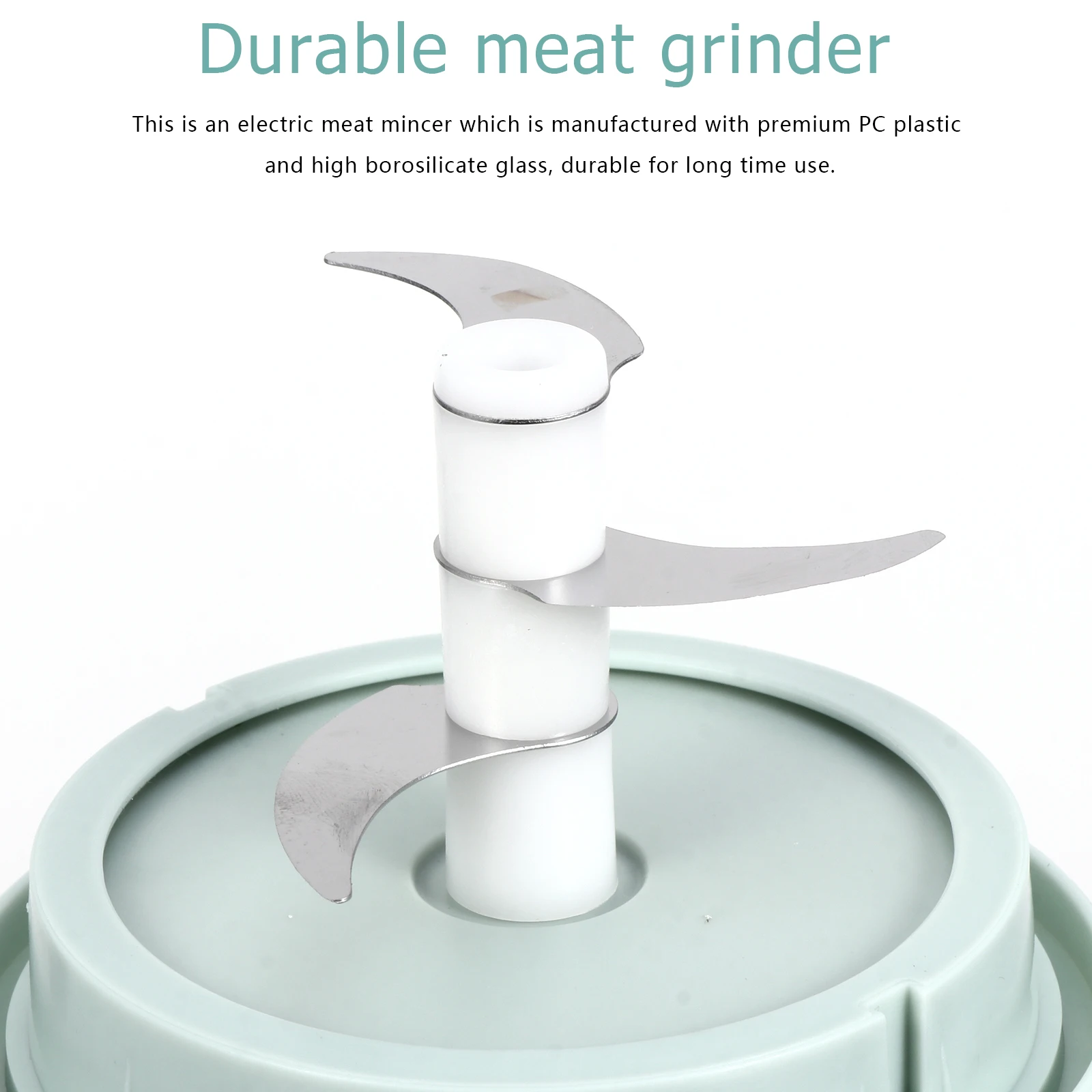 

Electric Meat Grinder 300ml USB Powered Garlic Chopper Strong Blades Detachable Design Easy Clean Transparent Body Multipurpose