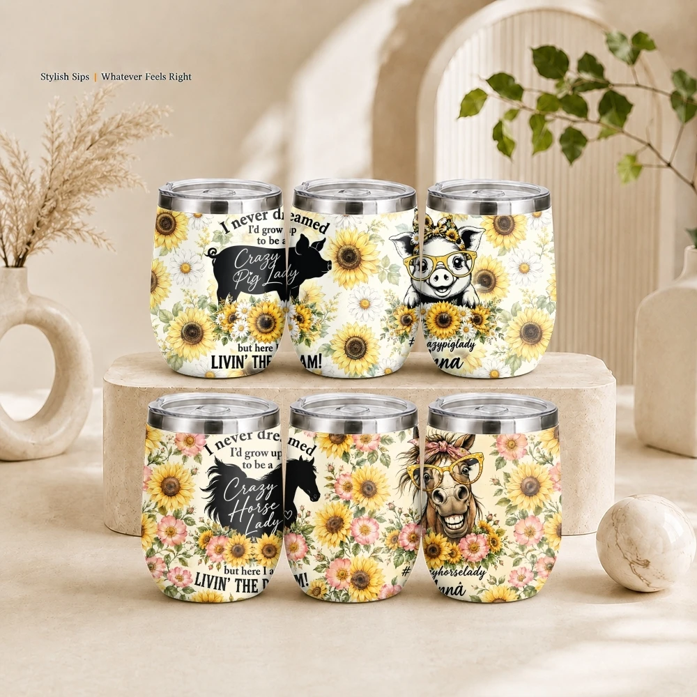 Sunflower Country Humor Vacuum Flasks 12oz Insulated Stainless Steel Mug with Lid Travel Tumbler Double Wall Vacuum Coffee Cup