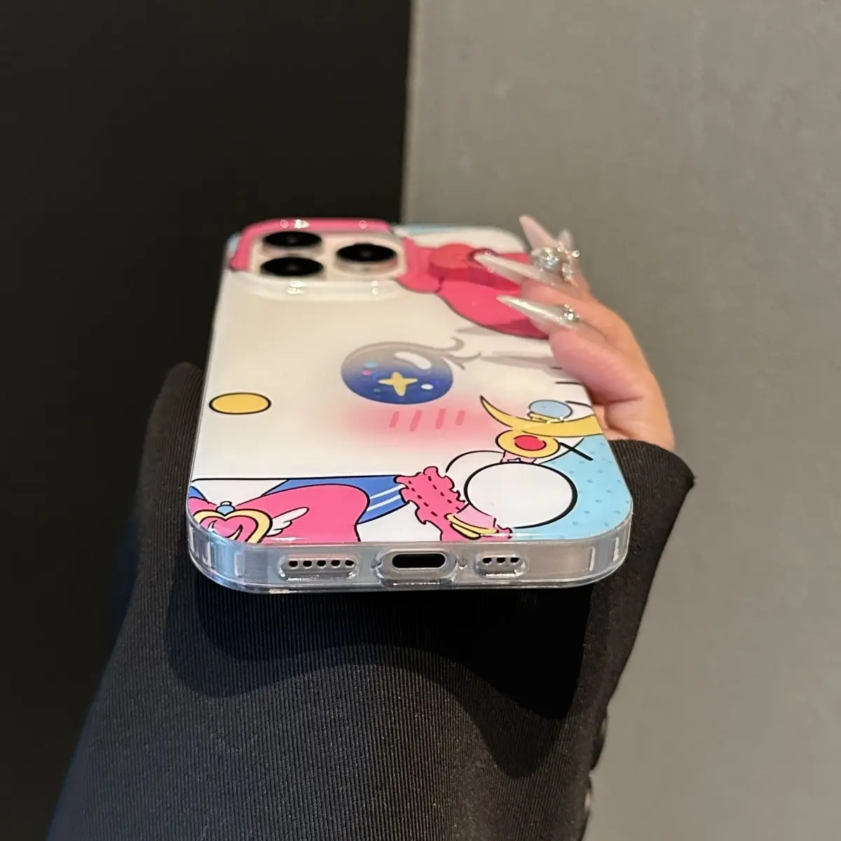 Sanrio Hello Kitty Magic Stick Phone Case For iPhone 15 14 13 12 11 Pro Max XR XS MAX 7 8Plus Y2K Girl Cute Anti Fall Back Cover