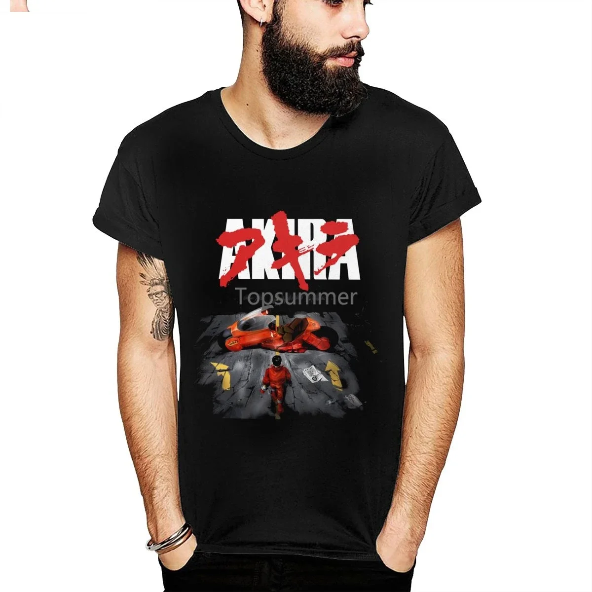 

Unique Design Akira Motorcycle Neo Tokyo T Shirt Classic Anime Quality 3D Print Mans T-Shirt