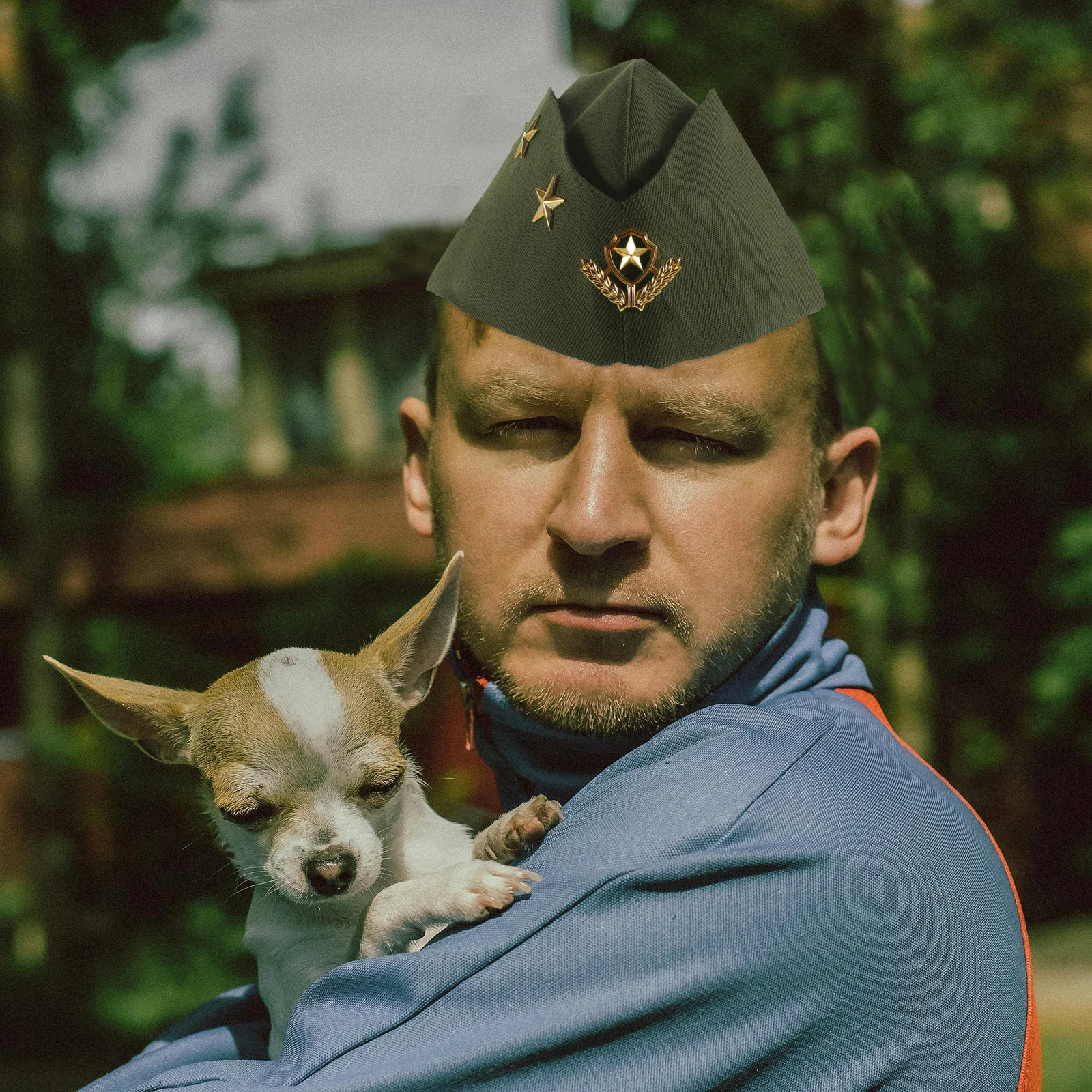 

Sailor Dance Hat Autumn Army Green Wheat Berets Military Cap for Party Performance Square Dance Water Soldier Fan