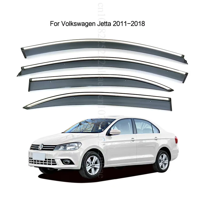 

For Volkswagen Jetta 2013-2023 Window Visor Sun Rain Deflector Guard Awnings Shelters Adhesive Cover Trim Cars Accessories