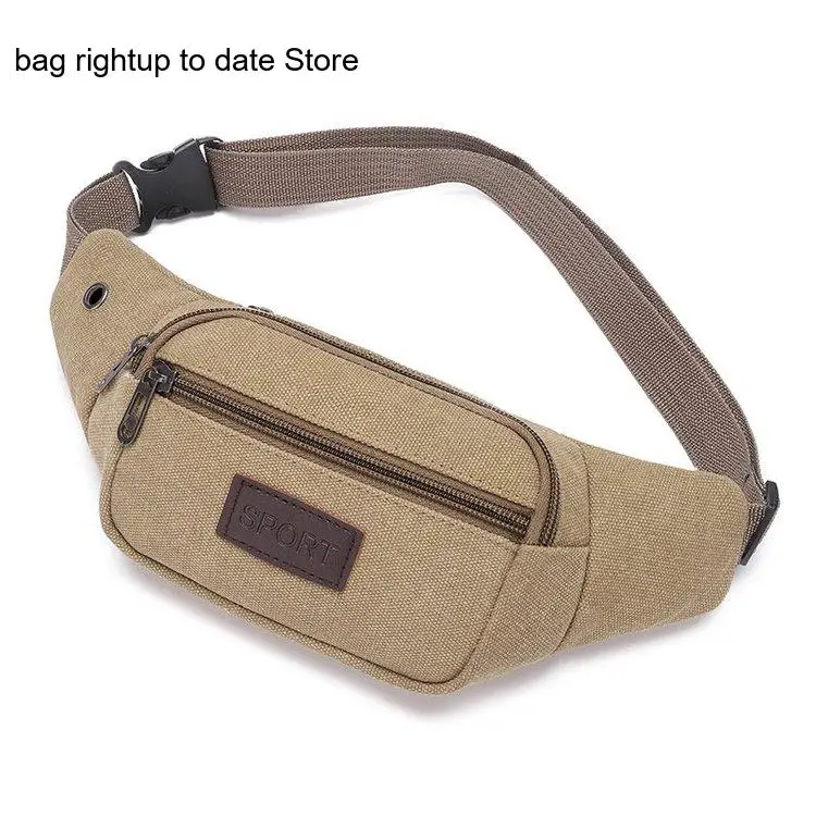 Stylish Canvas Waist Crossbody Bag for Men Perfect for Casual Commute Large Capacity Wear Resistant Multi-Functional