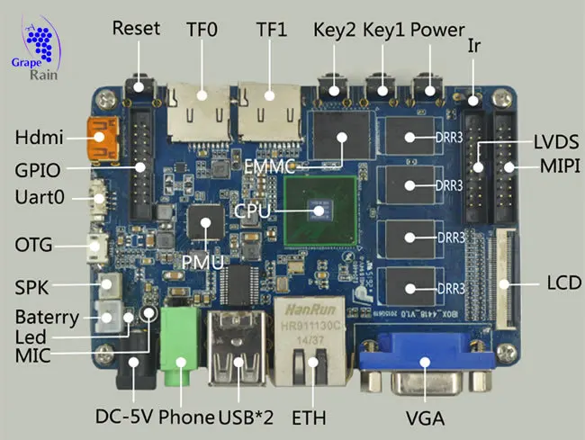 Octa Core Motherboard G6818 Arm Cortex A53 Android Single Board Computer