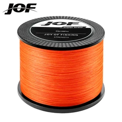 JOF Braided Fishing Line Multifilament Carp Fly 4 Strand 1000M 300M 500M Multicolor Japan Spinning Extreme PE Strong Weave