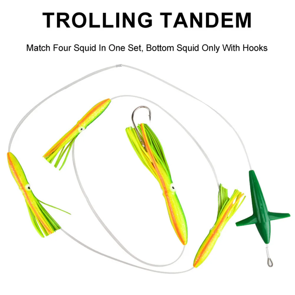 

Saltwater Fishing Big Game Fishing Trolling Fishing Big Game Fishing Lure Dynamic Posture Effect Four Squid Match Set
