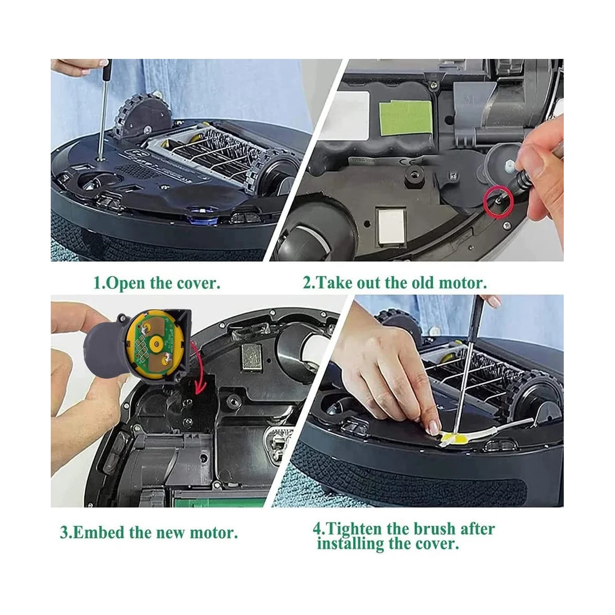 Side Brush Motor Module for 500 600 700 800 900 I7 I3 E6 E5 Series Vacuum Cleaner