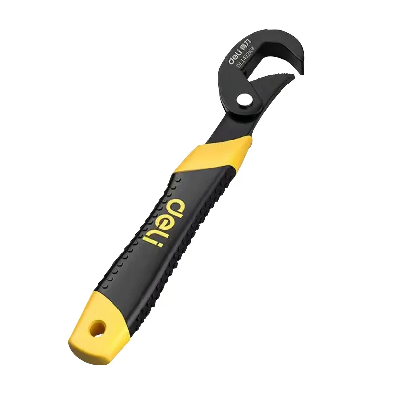 Deli ชุดประแจเหล็กคาร์บอนสูงมัลติฟังก์ชั่กลางแจ้งประแจแบบพกพาปรับได้อเนกประสงค์ประแจวงล้อทนต่อการสึกหรอ