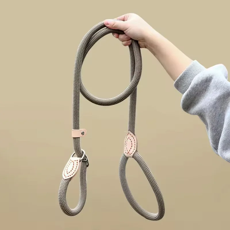Heavy Duty Dog Slip Lead No Pull Training Leash Extra Long Thick Pet Walking Rope P Chain For Large Dogs Portable Non Choking