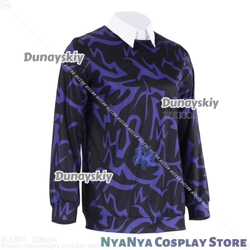 كوريا المعبود موحدة ساجا بنين طفل أنيمي Kpop شيطان تأثيري الأرجواني نمط كاذبة اثنين تي شيرت موضة جيراي كي هالوين لعب الأدوار