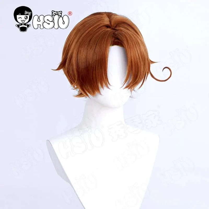 CyAxis Powers Hetalia إيطاليا شعر مستعار تأثيري الألياف شعر مستعار اصطناعي 「HSIU 」 شعر مستعار قصير بني أحمر + غطاء شعر مستعار أنيمي محور القوى شعر مستعار تأثيري