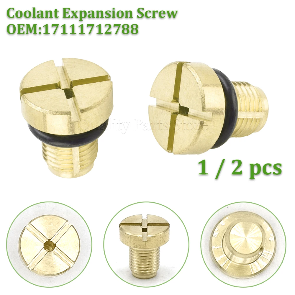 

1 / 2 Pieces New Engine Coolant Expansion Tank Bleeder Bolt Screws For BMW E30 E31E36 E46 E34 E39 E53 17111712788 11537793373