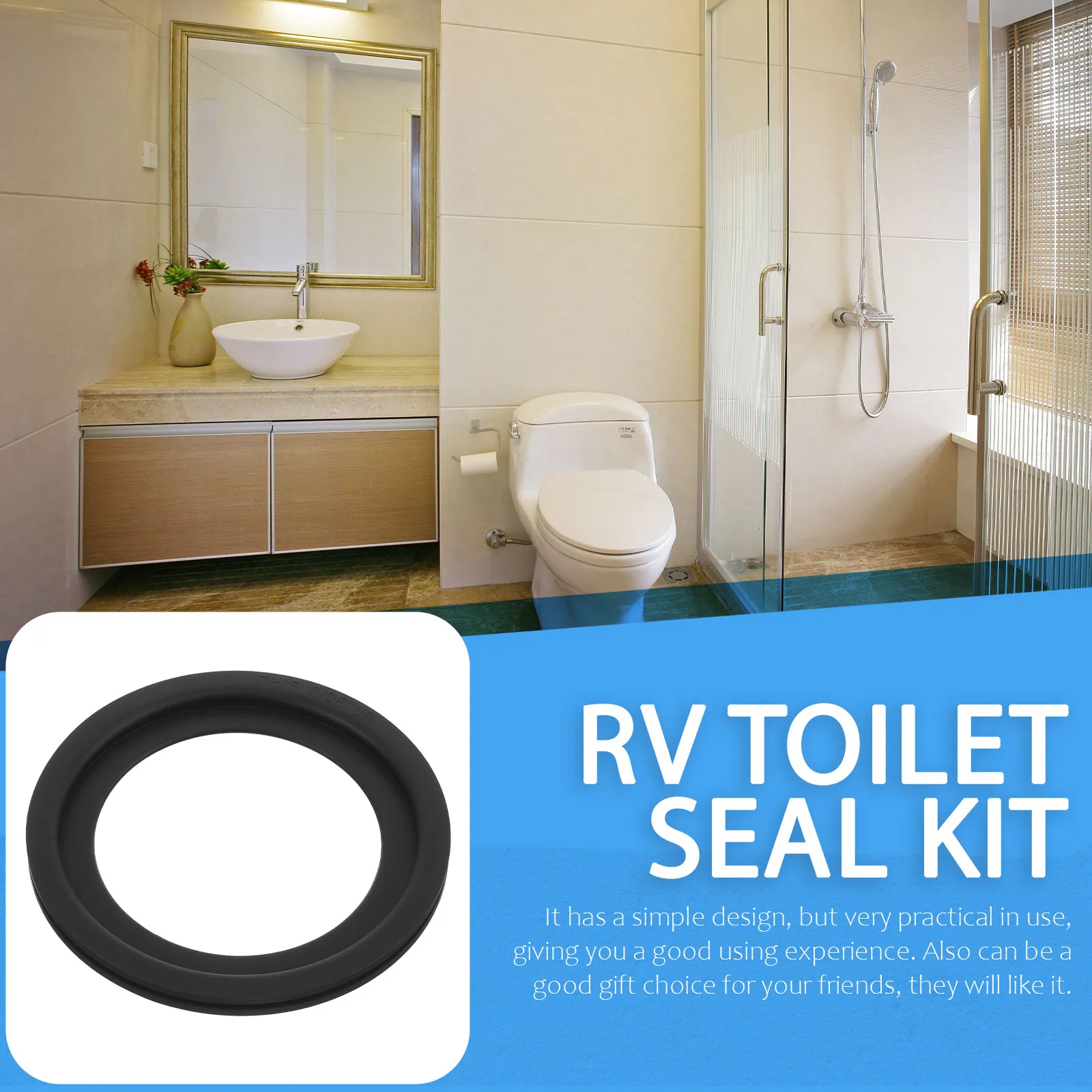 

Силиконовая прокладка для унитаза автодома: герметичная замена, предотвращает протечки и разливы, простая установка, компактная и легкая