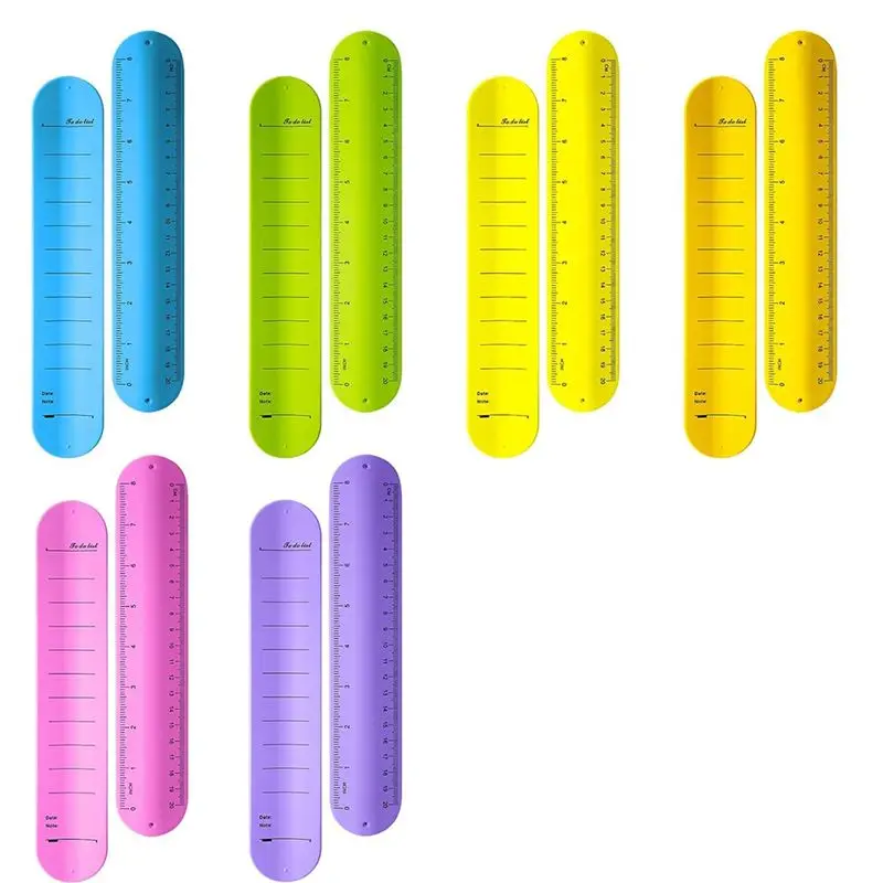 

T23C 12Pcs Slap Silicone Reminder Bracelet 9.4 X 1.8In Reusable Wearable Wrist Notepad Writable Waterproof Erasable Wristband