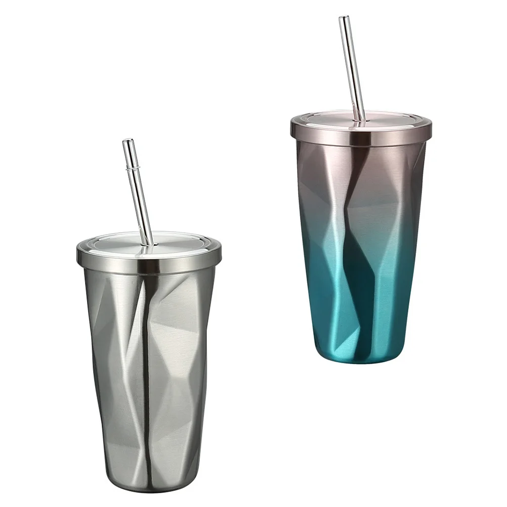 

Stainless Steel Sippy Cups Double Layer Coffee Travel Mug Water Bottles Portable Drinking Vessels Home Office Use Party Supplies