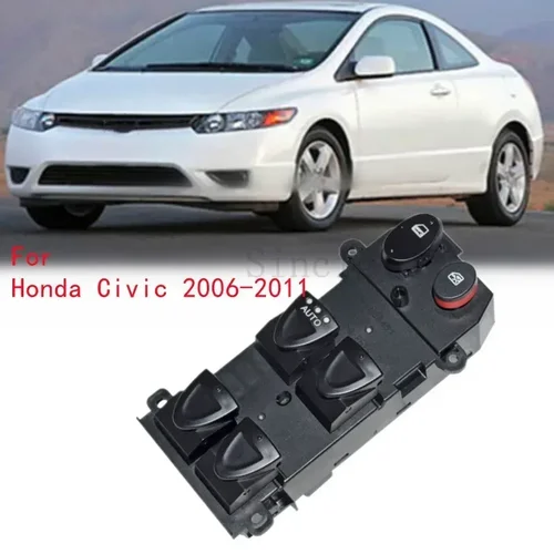 Botón de interruptor de ventanilla principal de energía eléctrica del lado del conductor para Honda Civic 2006 2006-2011 35750-SNV-H51 35750SNVH51