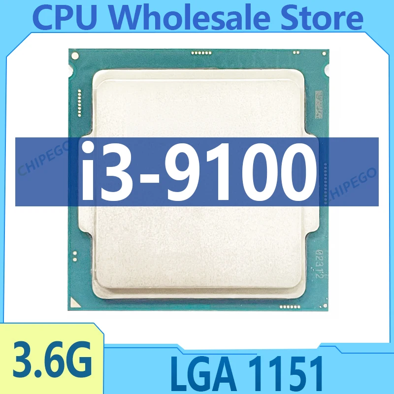 Core i3-9100 i3 9100 3.6 GHz Quad-Core Quad-Thread CPU 65W 6M LGA 1151