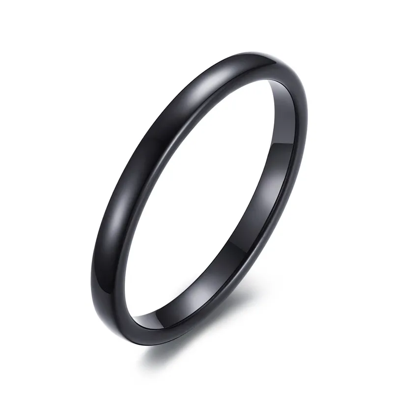 Vnox Cute Women\'s Gold-color Rings Trendy 2 mm Tungsten Carbide Wedding Bands for Women Jewelry