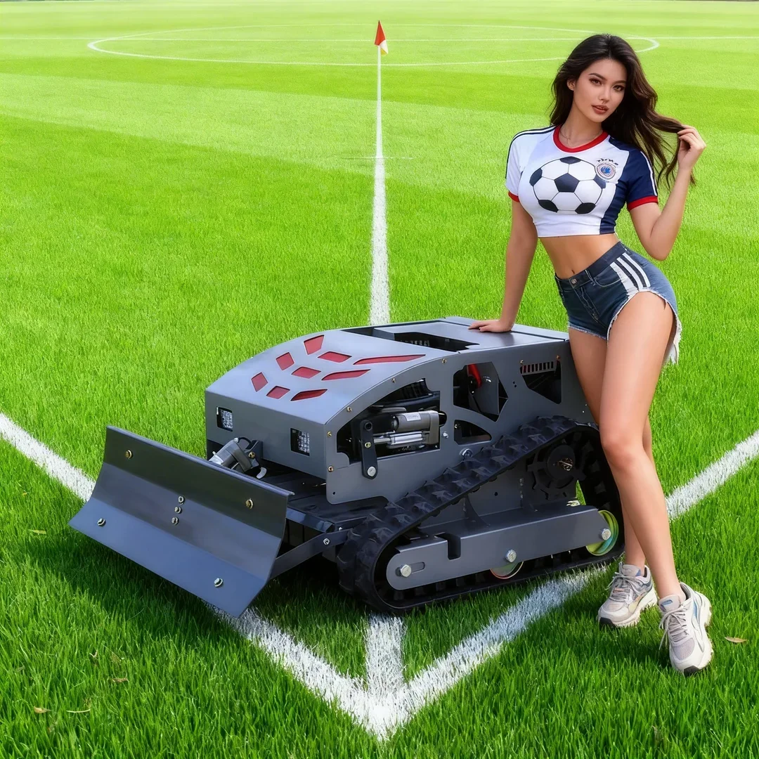 

Customized CE EPA Euro Certified Easy Operate Remote E-Start Lawn Mower Home Commercial Lawn Trimming With Snow Shovel