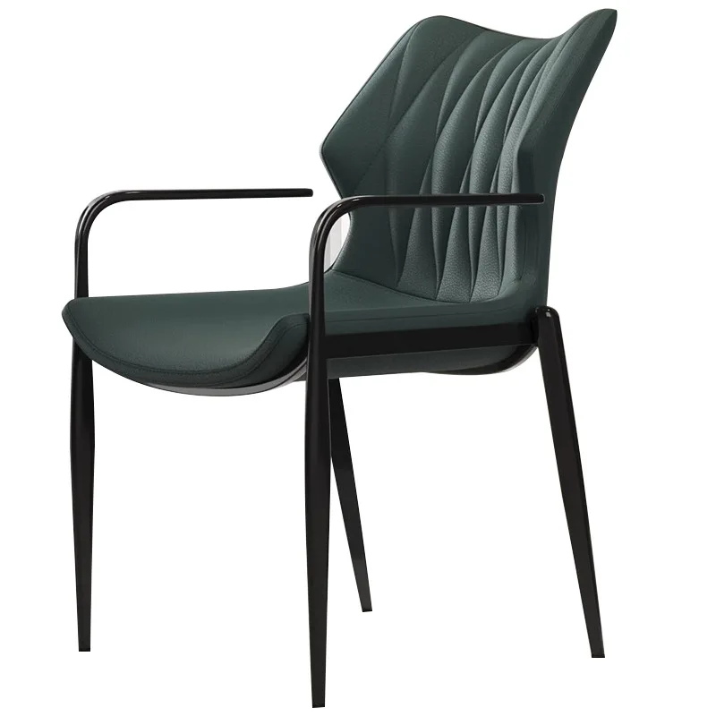 

Italian style, negotiation, light luxury, simple, modern, home chair, carbon steel belt, armrest, restaurant, stool