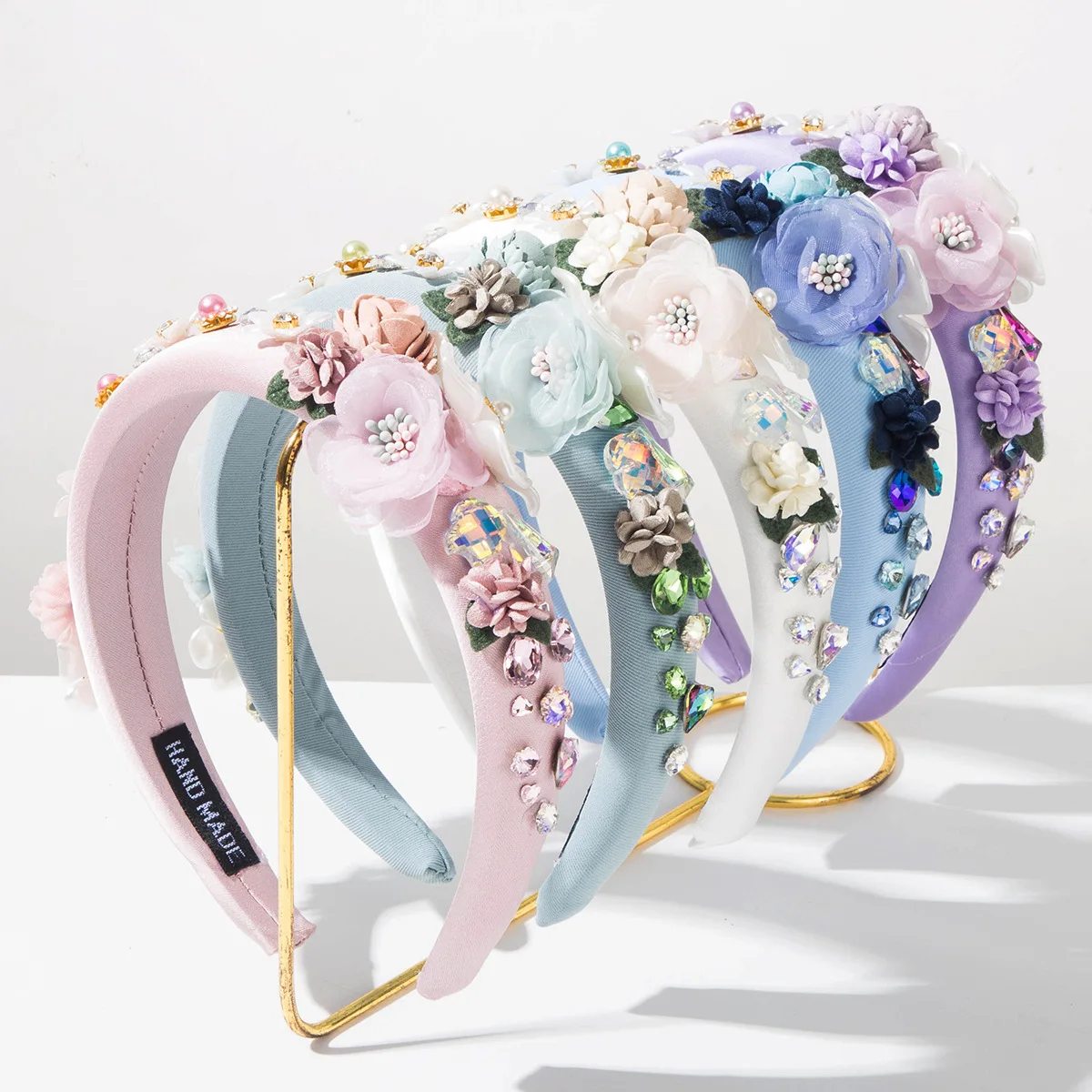Korean Sweet & Fresh Diamond-studded Mori-style Artificial Flower Headband - Elegant, Versatile Hair Accessory