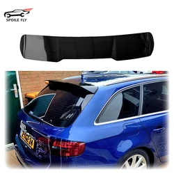 For Audi A4 B8 Avant Allroad 2008 - 2014 RS4 Look Spoiler High Quality Spoiler Rear Roof Spoiler Glossy Black Carbon Fiber Look