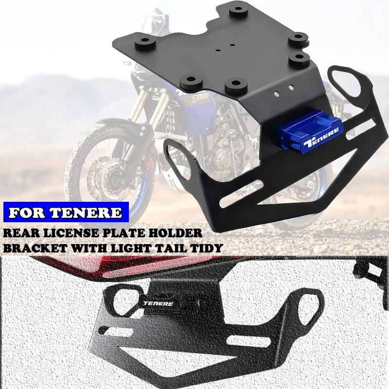 Motorcycle Rear License Plate Holder Bracket with Light Tail Tidy Fender Eliminator For Tenere 700 XT700Z Tenere700 2019-