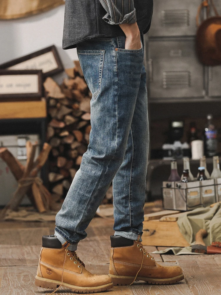 Pantalones vaqueros clásicos americanos Vintage para hombre, pantalones de pierna recta holgados informales, novedad de 2021, mezclilla de algodón juvenil Faionable