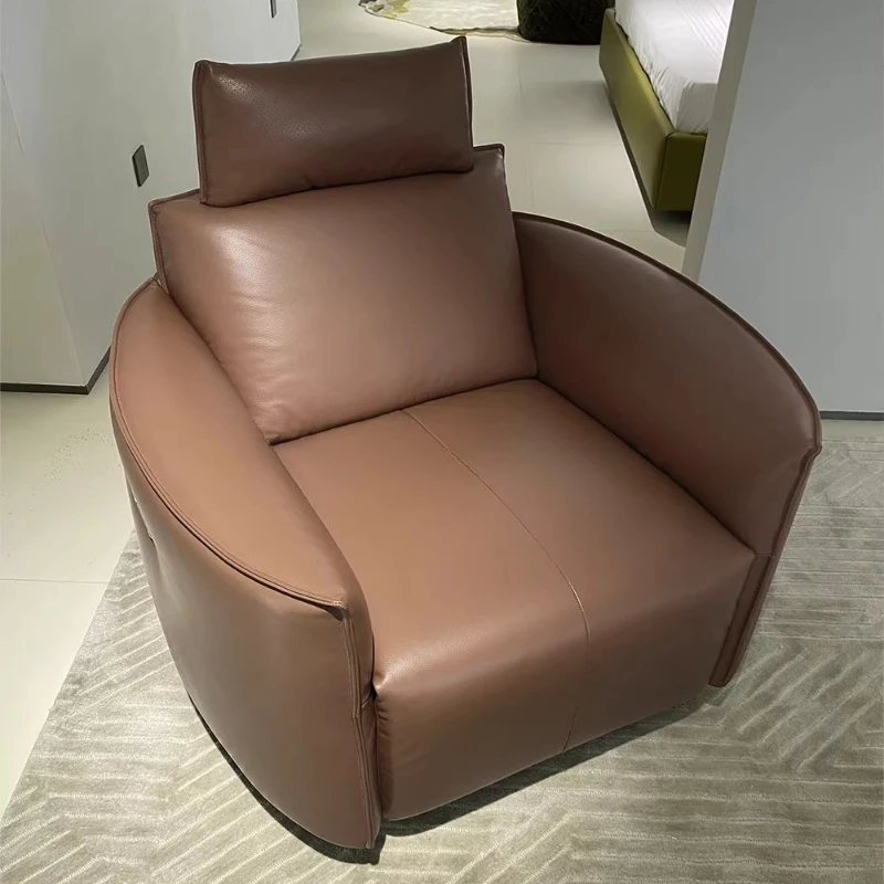 

Headrest Strong Electric Sofa Armrest Italian Lazy Recliner Electric Sofa Apartments Brown Relax Sofa De Luxo Furniture Home