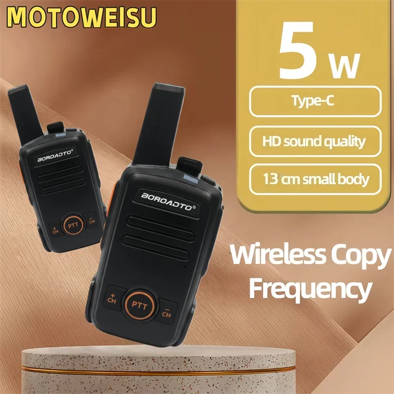 جهاز اتصال لاسلكي صغير 16 قنوات PMR FRS راديو محمول جهاز إرسال واستقبال UHF 2 قطعة مجموعة طويلة المدى اتجاهين راديو فندق الأعمال في الهواء الطلق