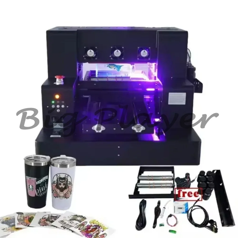 6 Color Full Automatic A4 Multifunction Printer for Phone Case Cover and Glass Printing