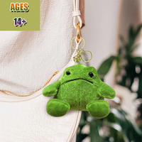 Hot Rain Frog Plush Toy Pendant Cartoon Frog Plush Toy Backpack Keychain Decoration Pendant Creative Ornament Holiday Gift