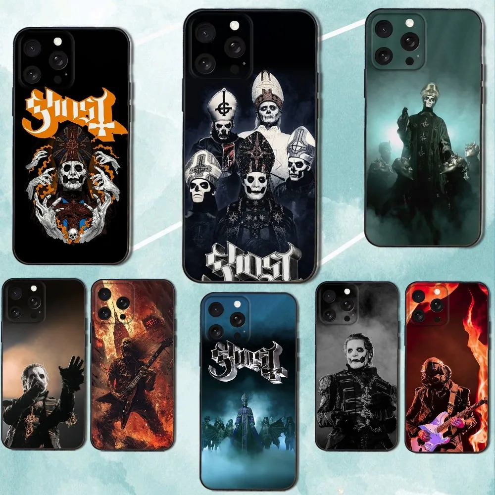 

G-Ghost Heavy Metal Band Phone Case For iPhone 16e,16,15,14,13,12,11,Pro,X,XS,Max,XR,Plus,Mini Soft Black Cover