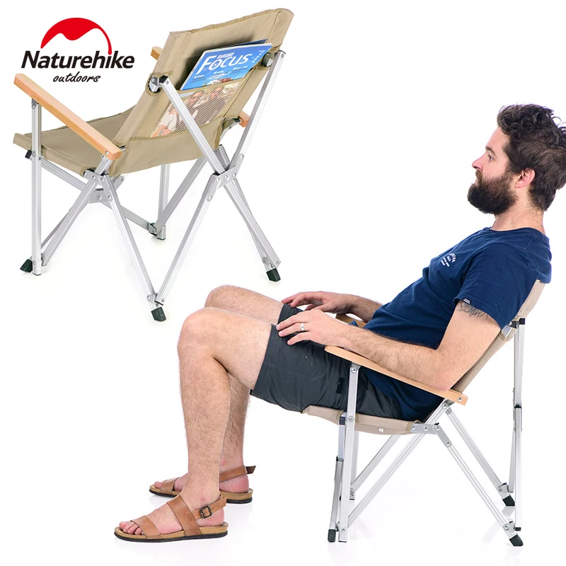 

Naturehike Quick Folding Chair for Camping Outdoor Beach Fishing Picnic Garden Backrest Seat Aluminium Alloy Armchair Portable