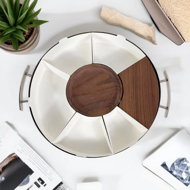 Creative light luxury stainless steel snack tray, western food tray housewarming gift storage ornament